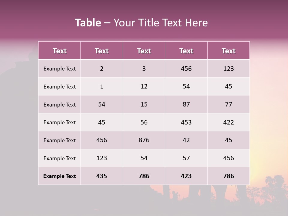 Silhouette Sit Large PowerPoint Template
