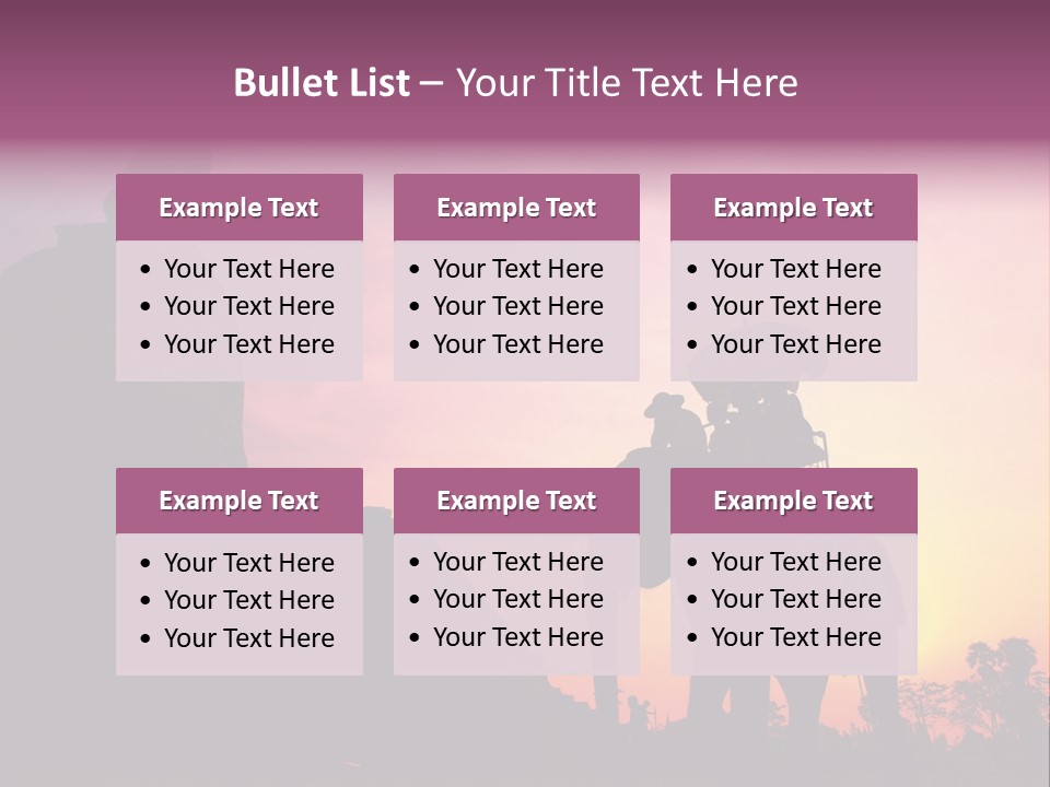 Silhouette Sit Large PowerPoint Template