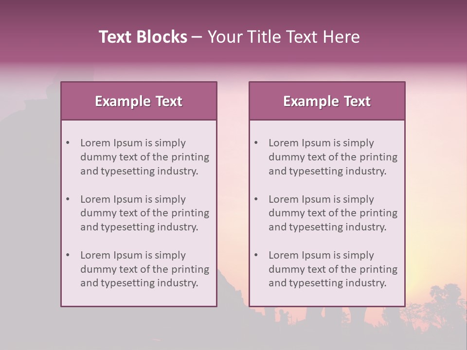 Silhouette Sit Large PowerPoint Template