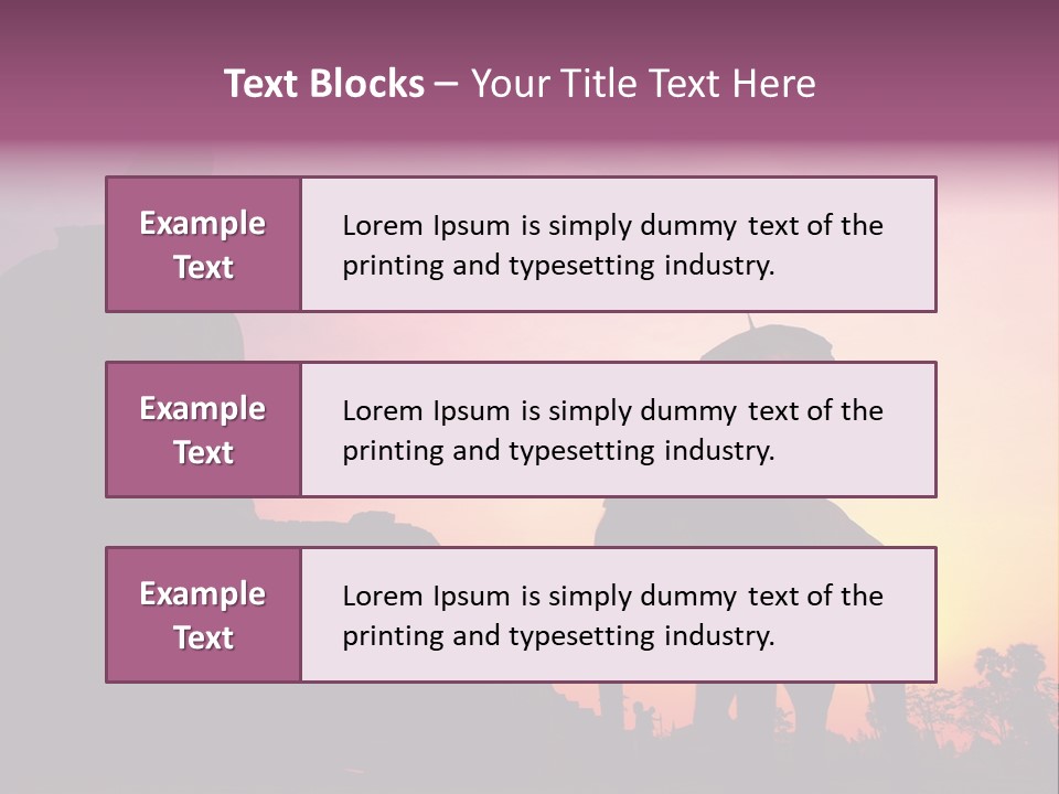 Silhouette Sit Large PowerPoint Template