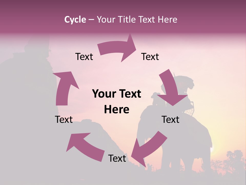 Silhouette Sit Large PowerPoint Template