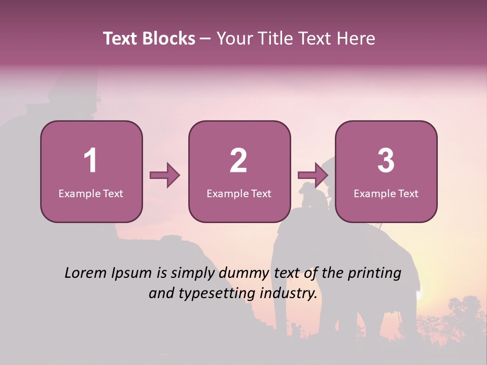 Silhouette Sit Large PowerPoint Template