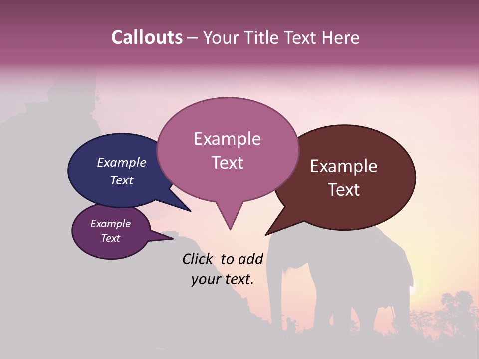 Silhouette Sit Large PowerPoint Template