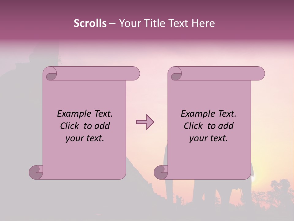 Silhouette Sit Large PowerPoint Template