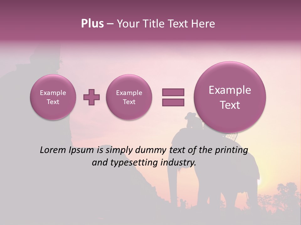 Silhouette Sit Large PowerPoint Template