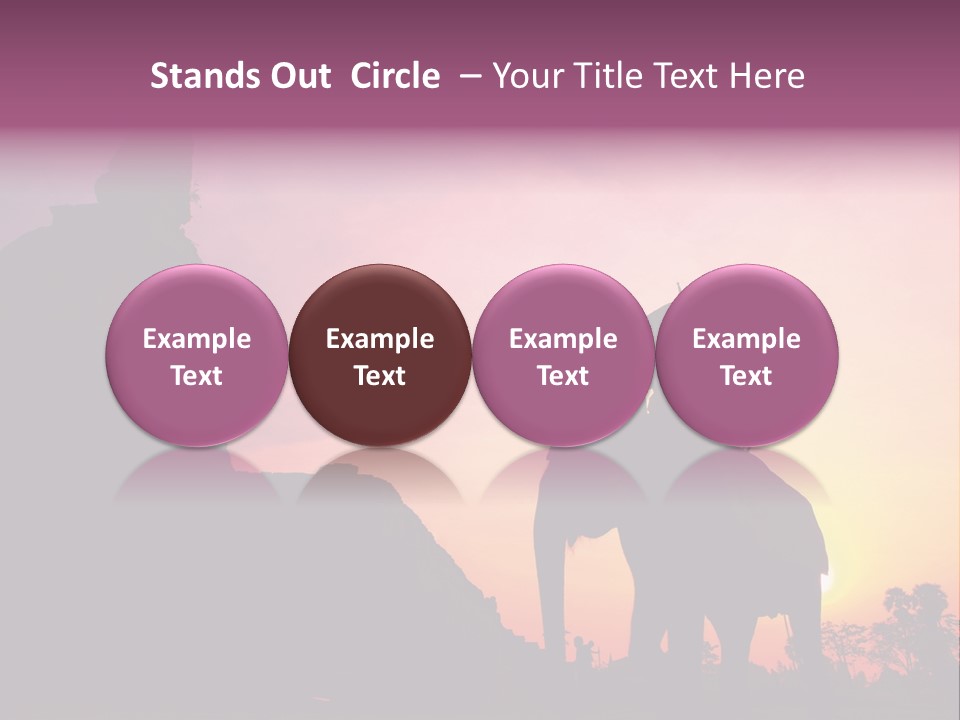 Silhouette Sit Large PowerPoint Template