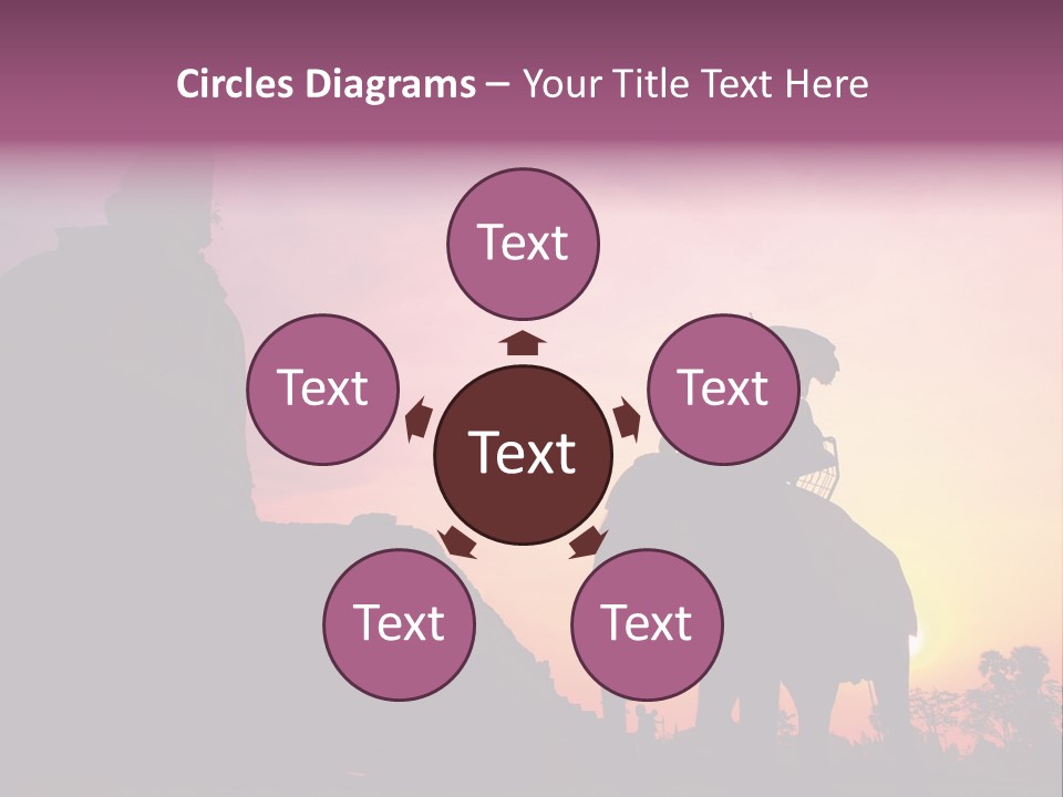 Silhouette Sit Large PowerPoint Template