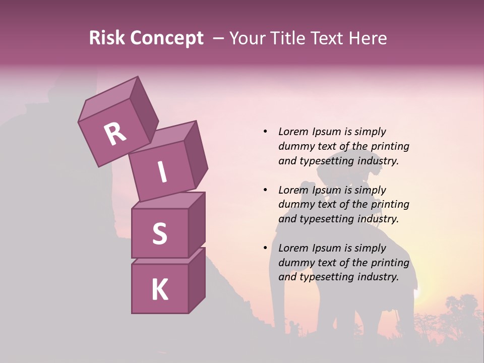 Silhouette Sit Large PowerPoint Template