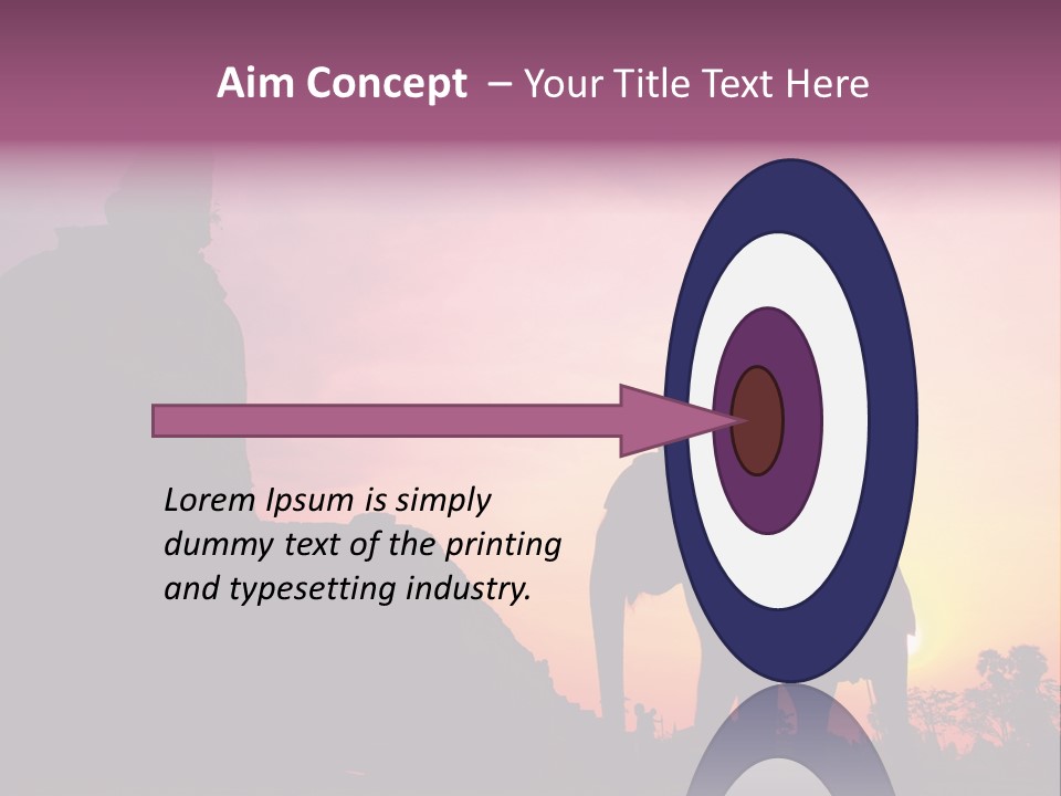 Silhouette Sit Large PowerPoint Template