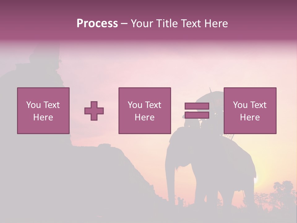 Silhouette Sit Large PowerPoint Template