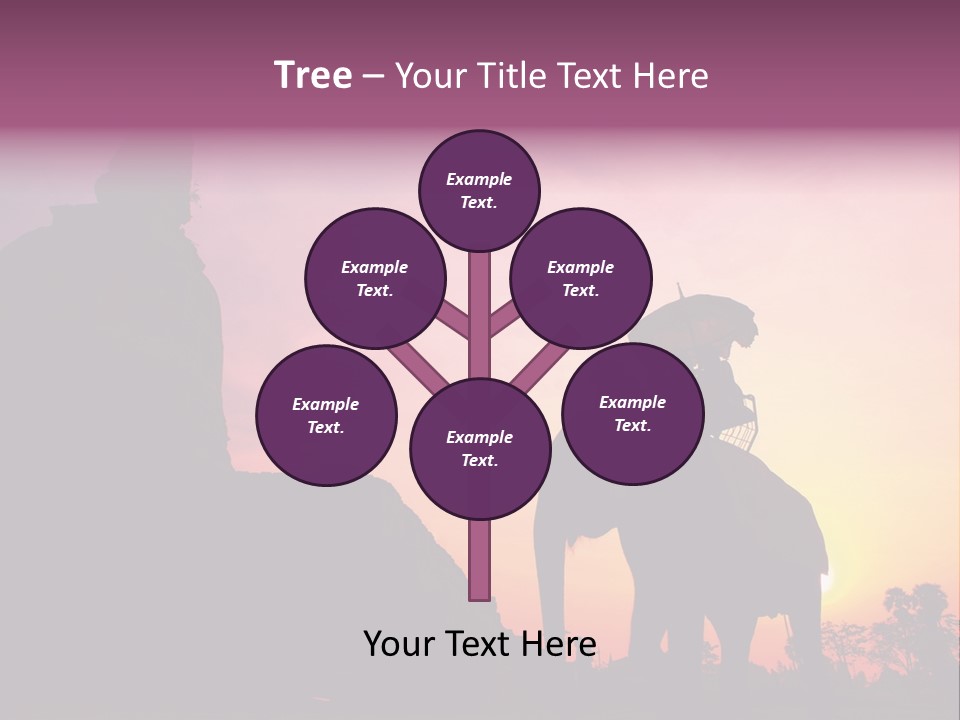 Silhouette Sit Large PowerPoint Template