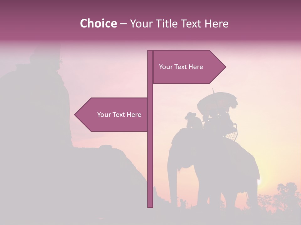 Silhouette Sit Large PowerPoint Template