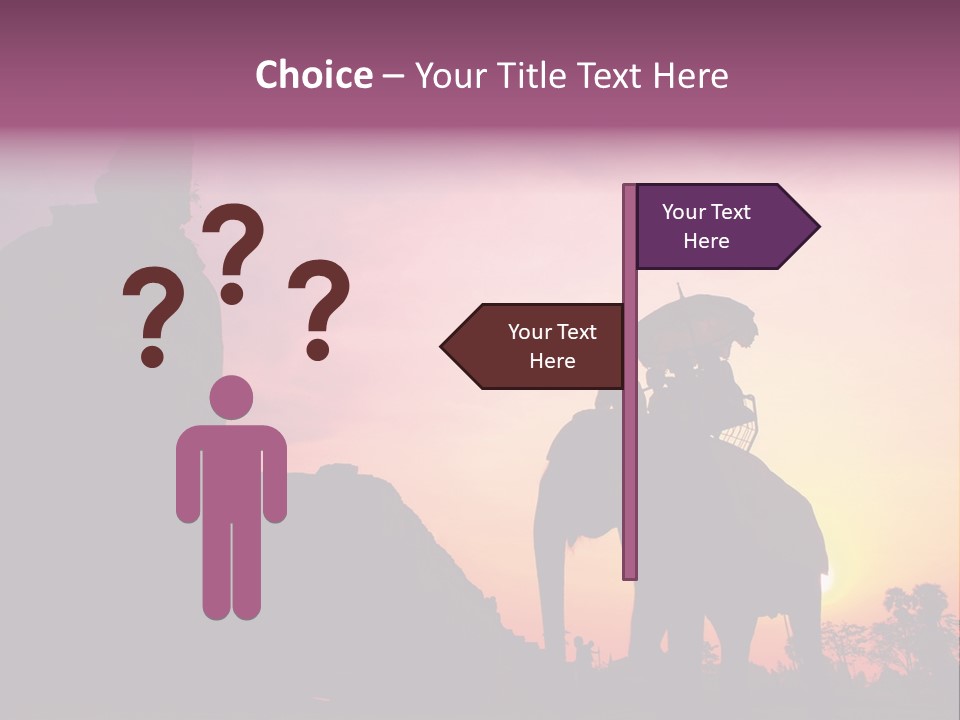 Silhouette Sit Large PowerPoint Template