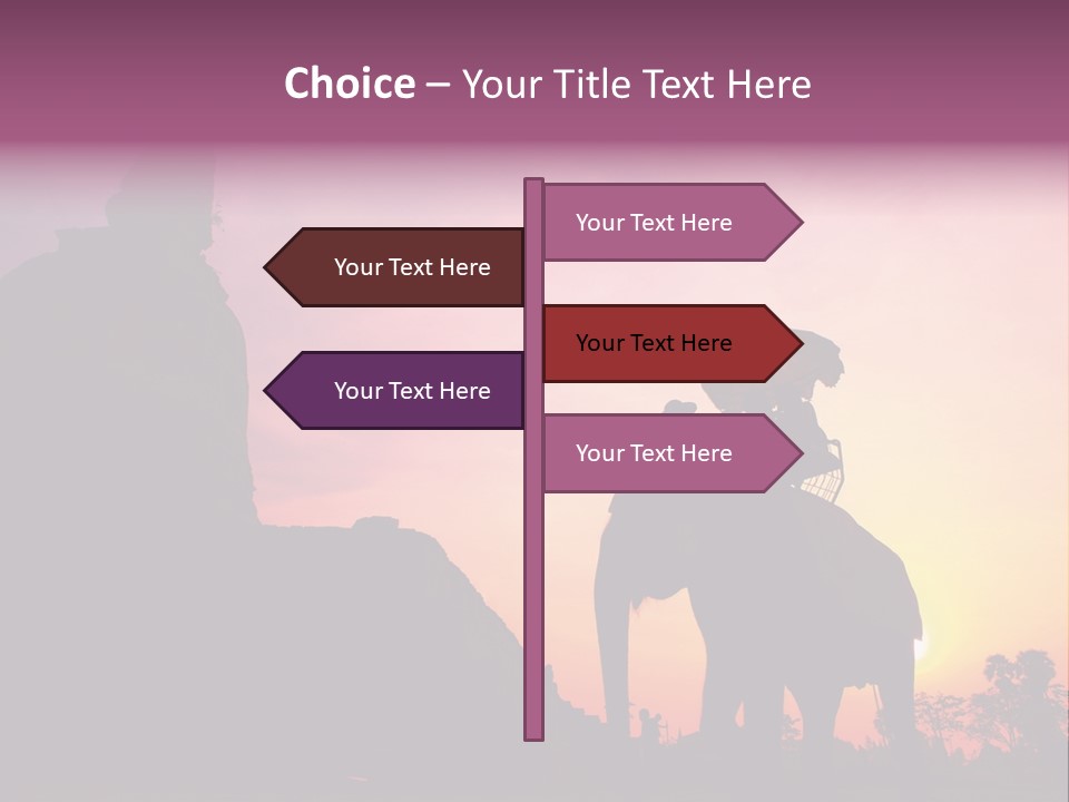 Silhouette Sit Large PowerPoint Template
