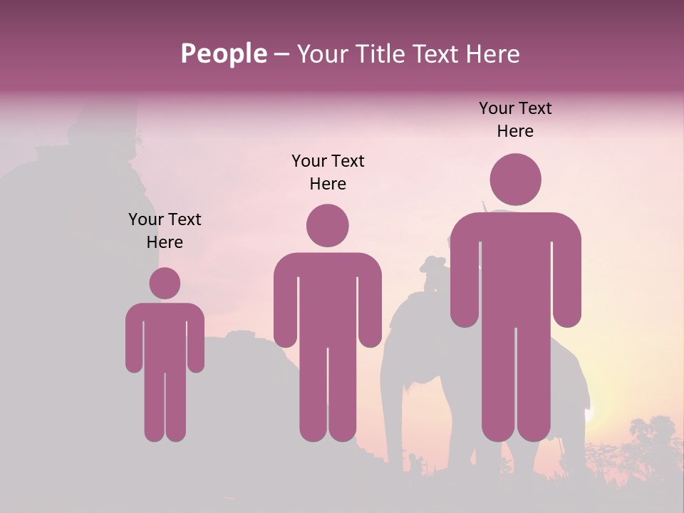 Silhouette Sit Large PowerPoint Template