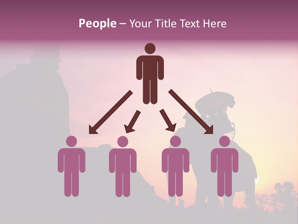Silhouette Sit Large PowerPoint Template