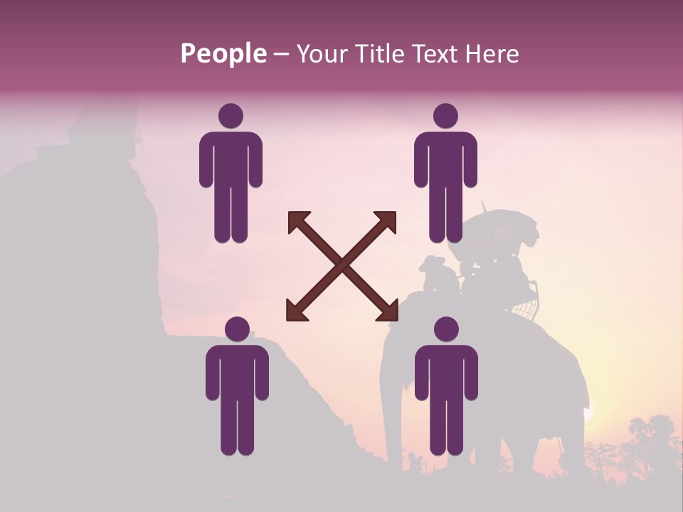 Silhouette Sit Large PowerPoint Template