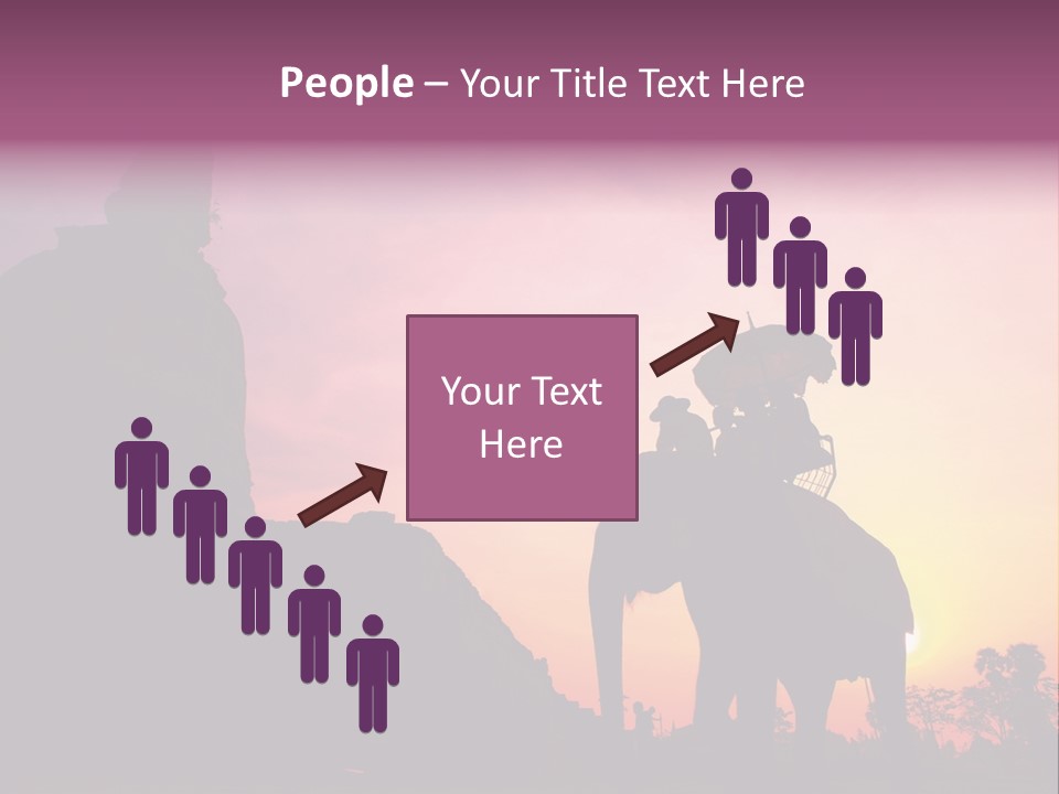 Silhouette Sit Large PowerPoint Template