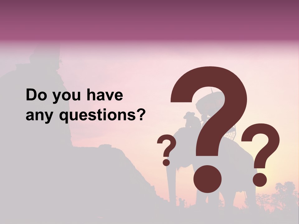 Silhouette Sit Large PowerPoint Template