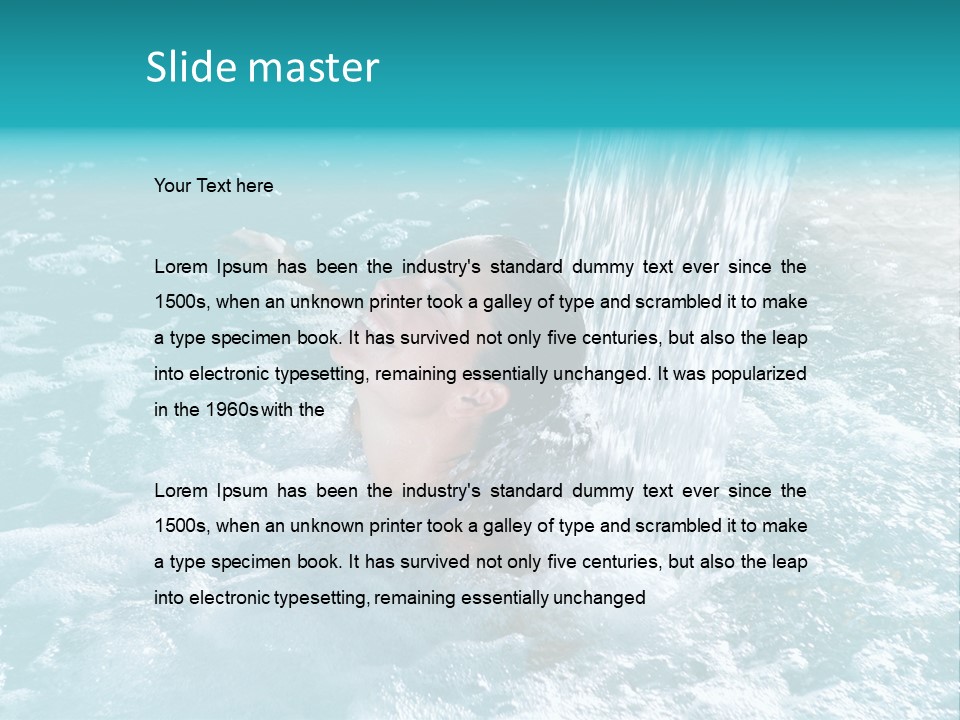 Female Indoor Beauty PowerPoint Template