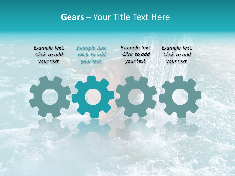 Female Indoor Beauty PowerPoint Template