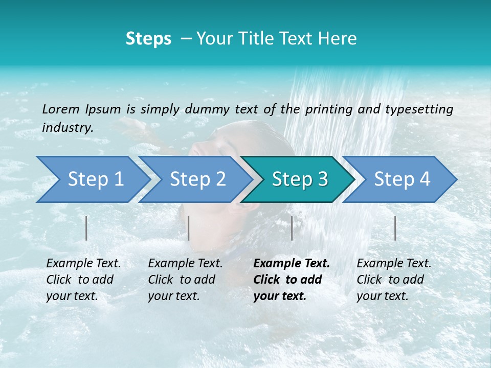 Female Indoor Beauty PowerPoint Template