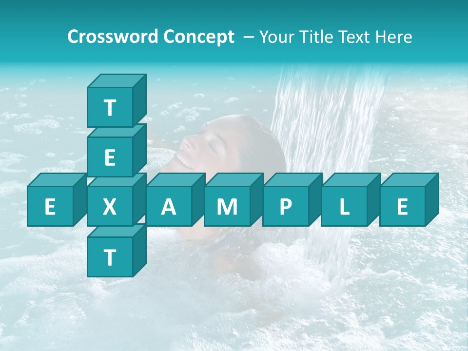 Female Indoor Beauty PowerPoint Template