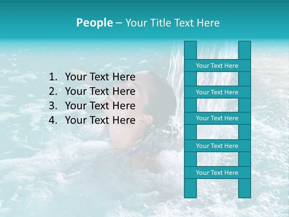 Female Indoor Beauty PowerPoint Template