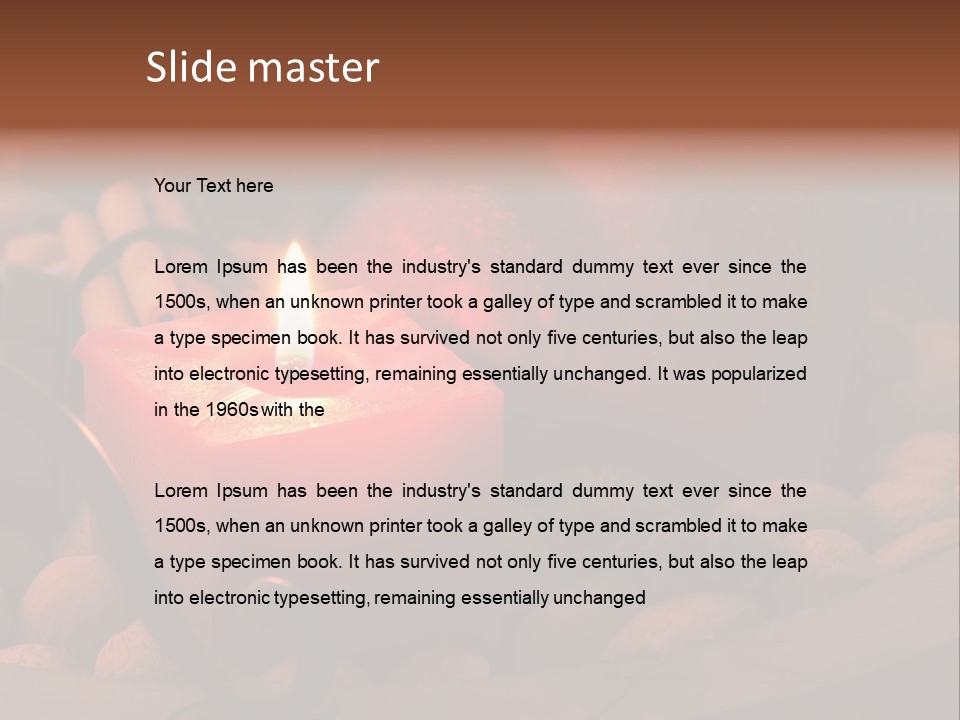 Christmastide Wood Pattern PowerPoint Template