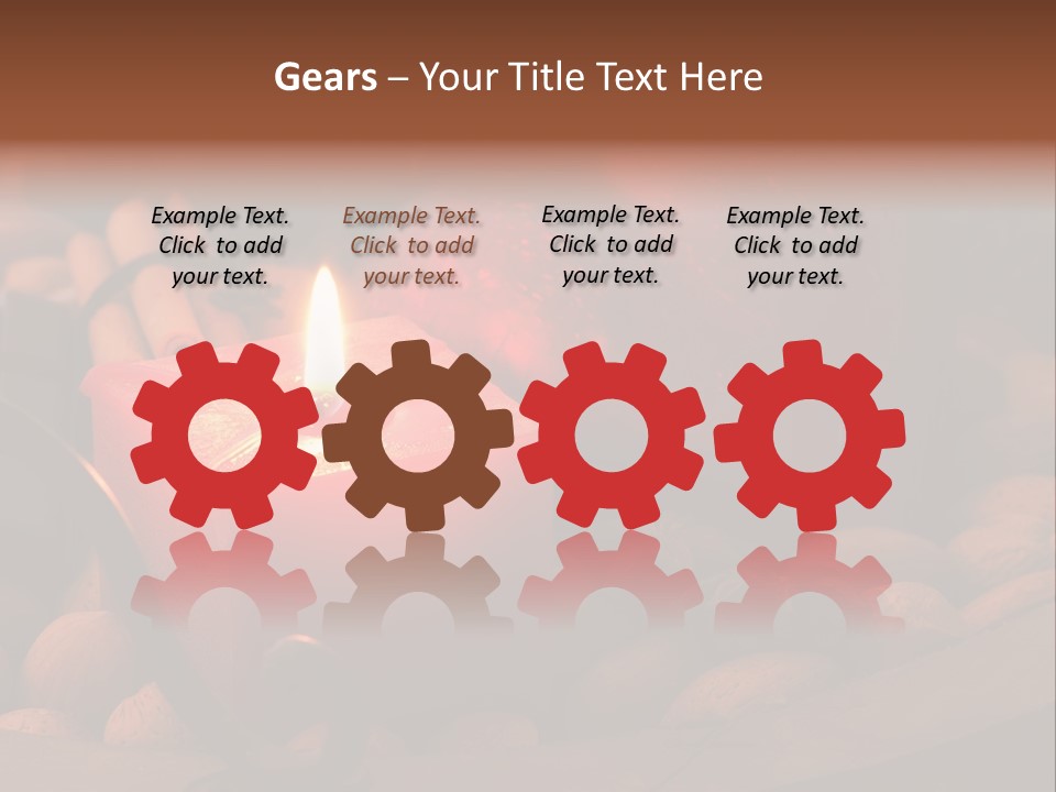 Christmastide Wood Pattern PowerPoint Template