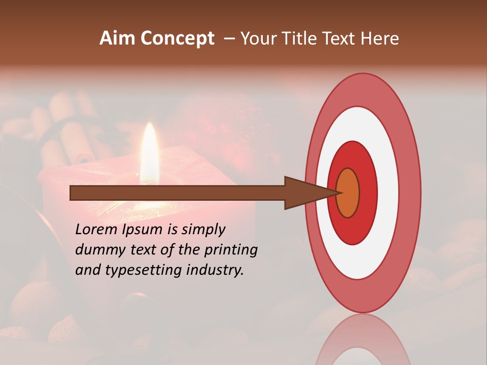 Christmastide Wood Pattern PowerPoint Template