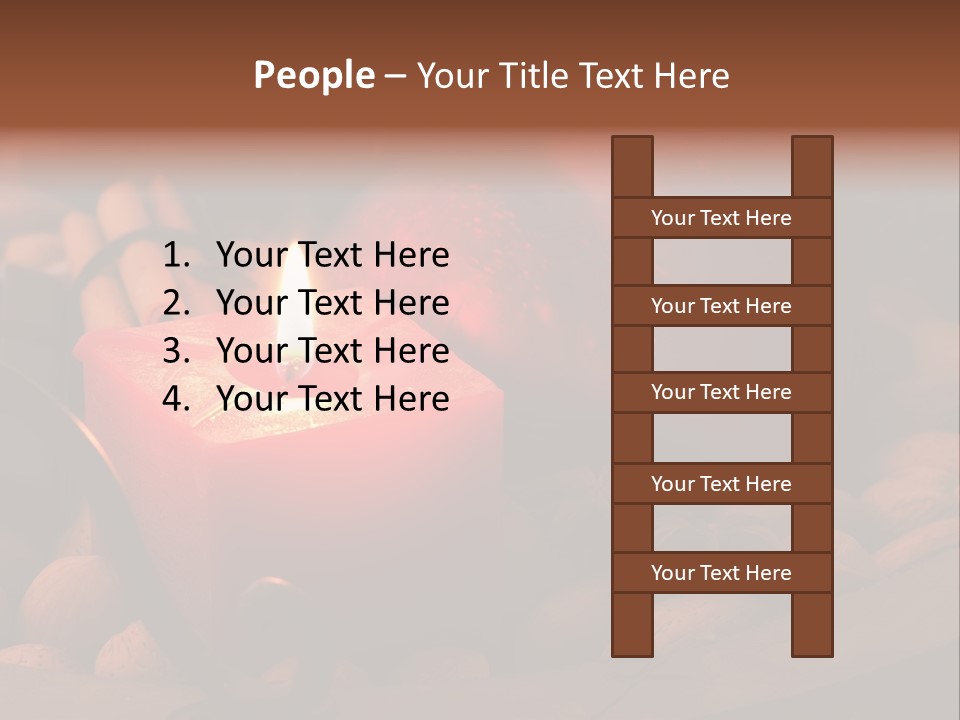 Christmastide Wood Pattern PowerPoint Template