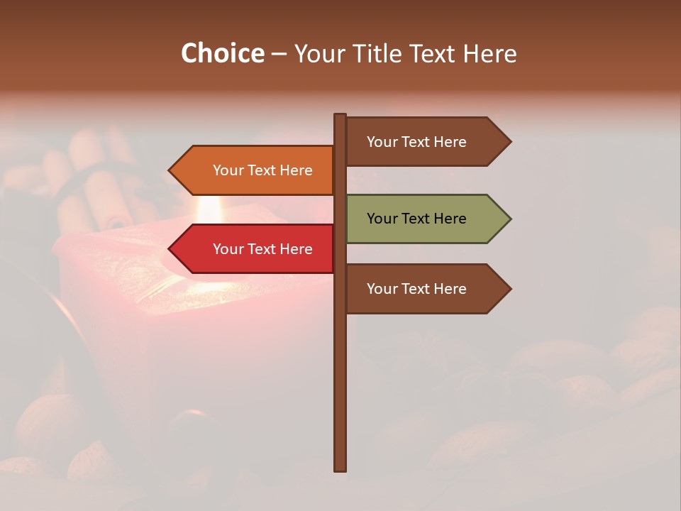 Christmastide Wood Pattern PowerPoint Template