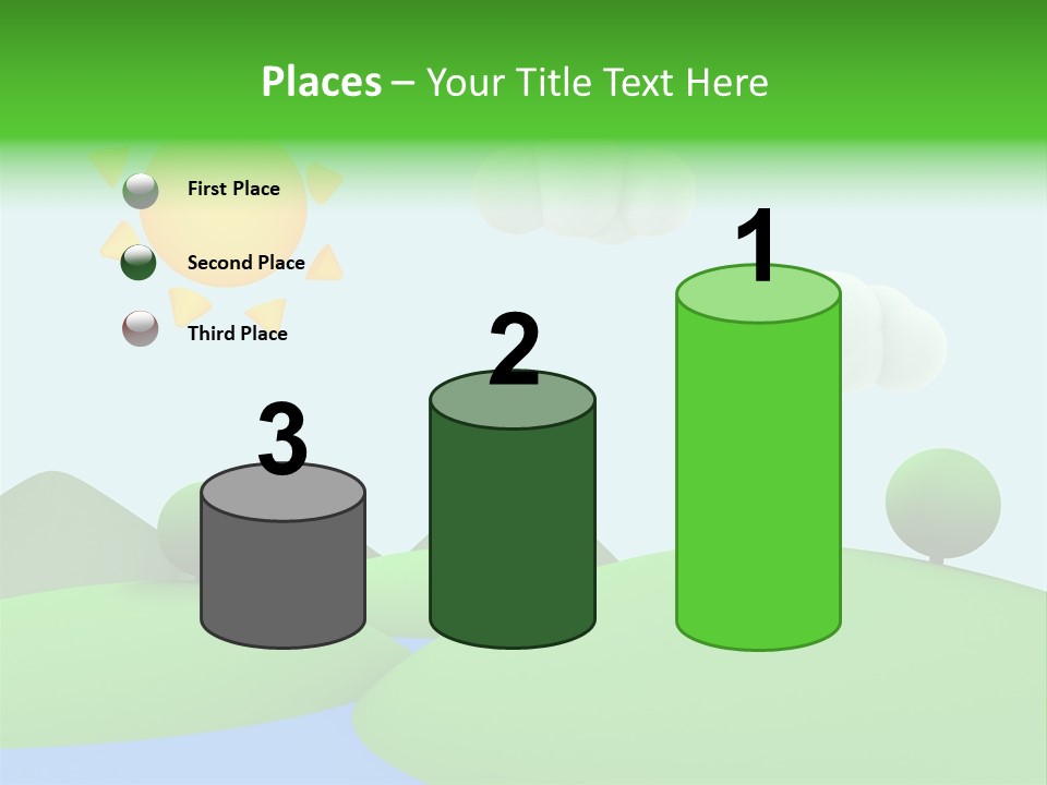 Season Field Sun PowerPoint Template