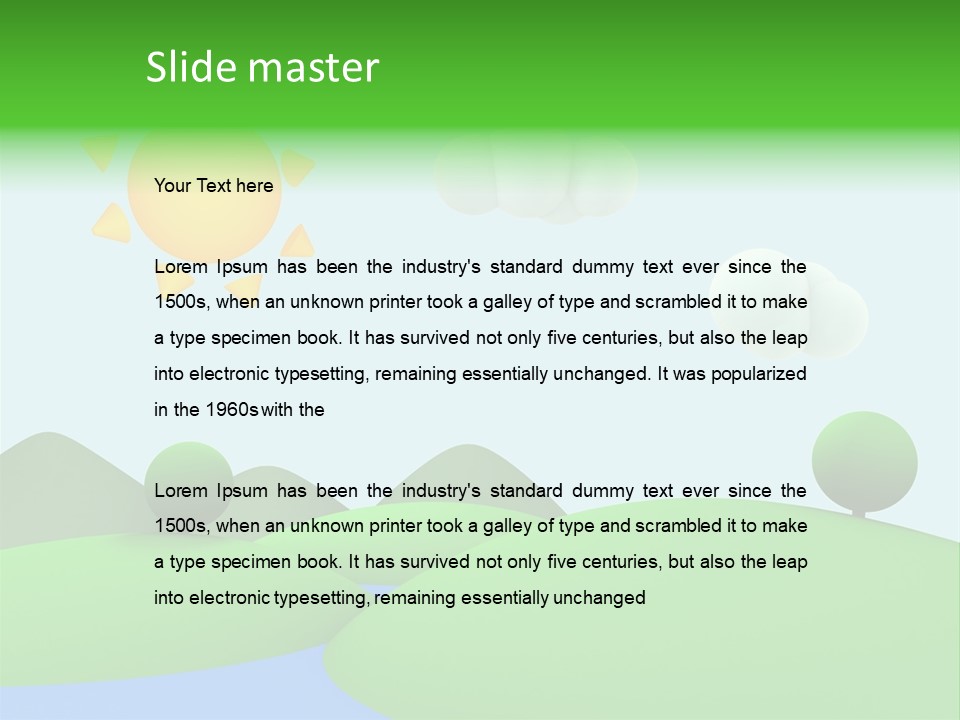 Season Field Sun PowerPoint Template