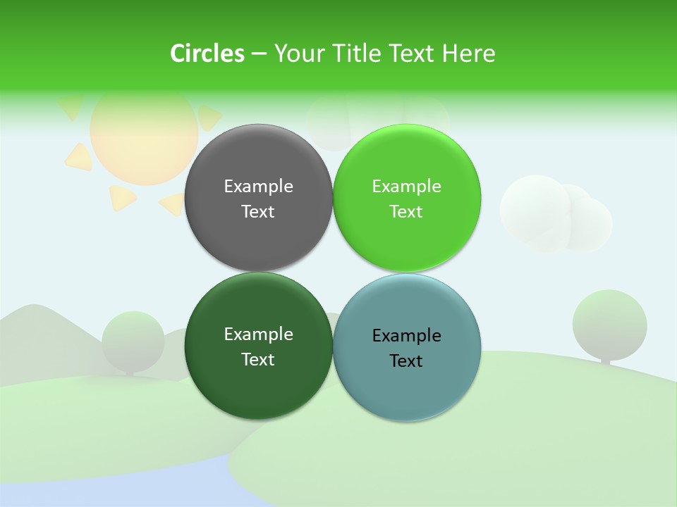 Season Field Sun PowerPoint Template