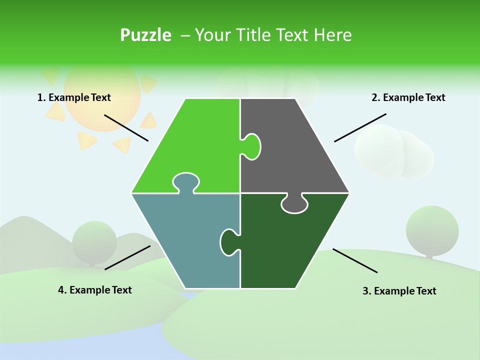 Season Field Sun PowerPoint Template