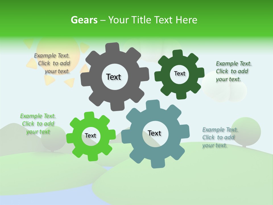 Season Field Sun PowerPoint Template