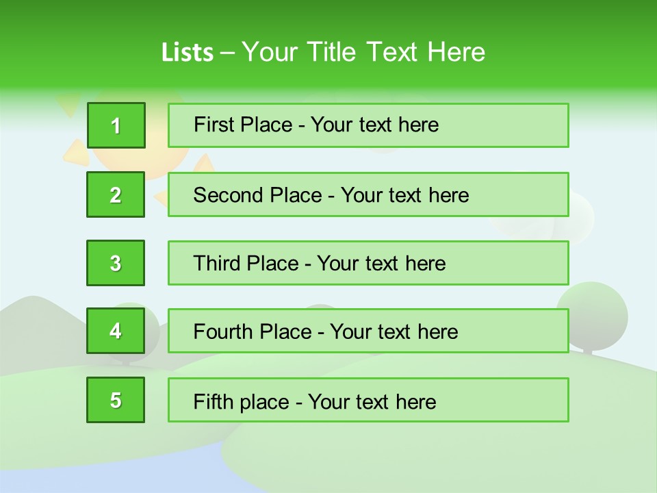 Season Field Sun PowerPoint Template