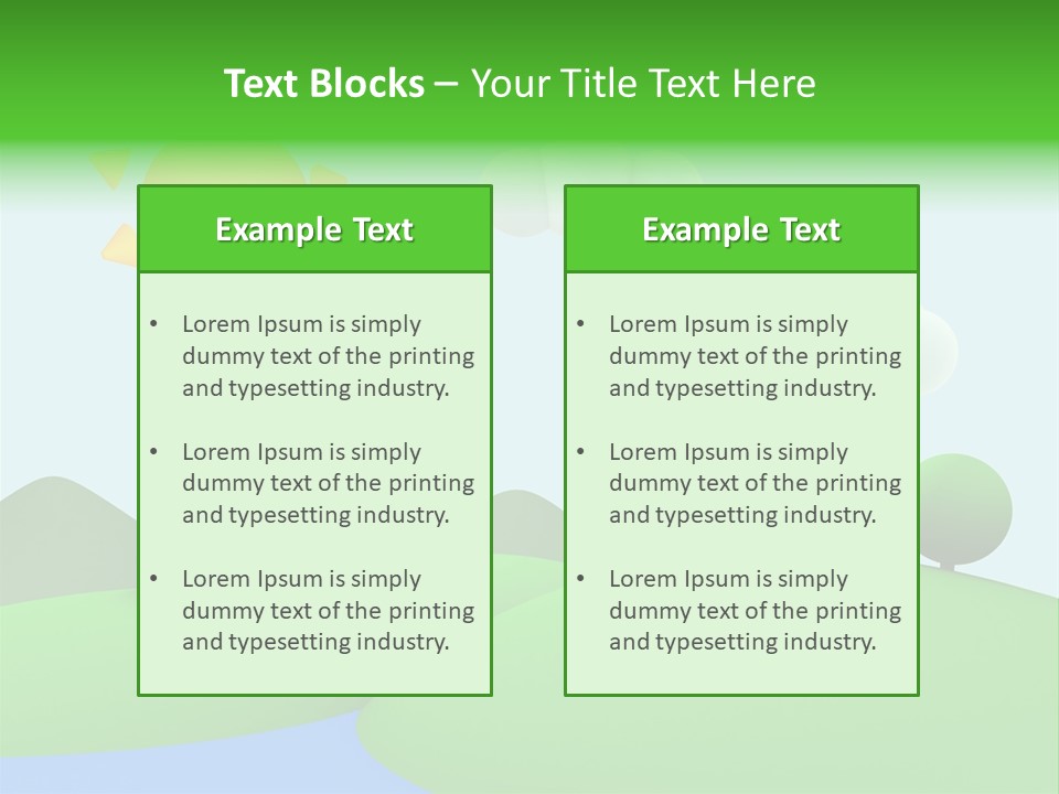 Season Field Sun PowerPoint Template