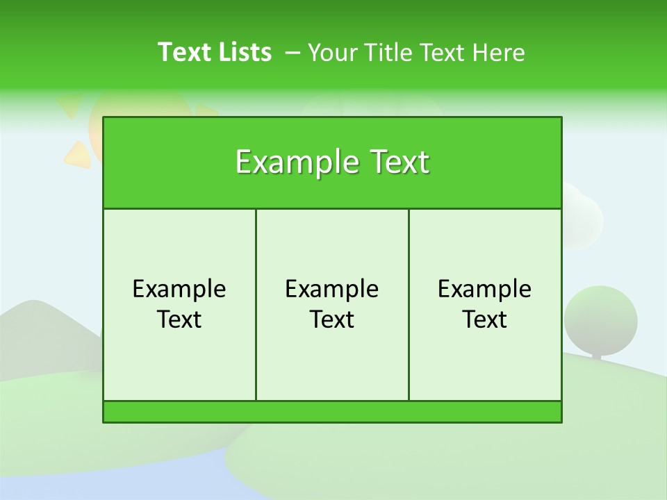Season Field Sun PowerPoint Template