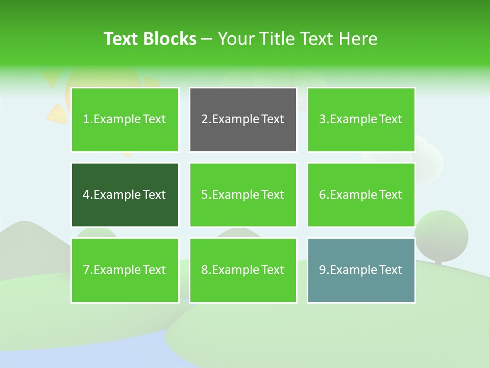 Season Field Sun PowerPoint Template