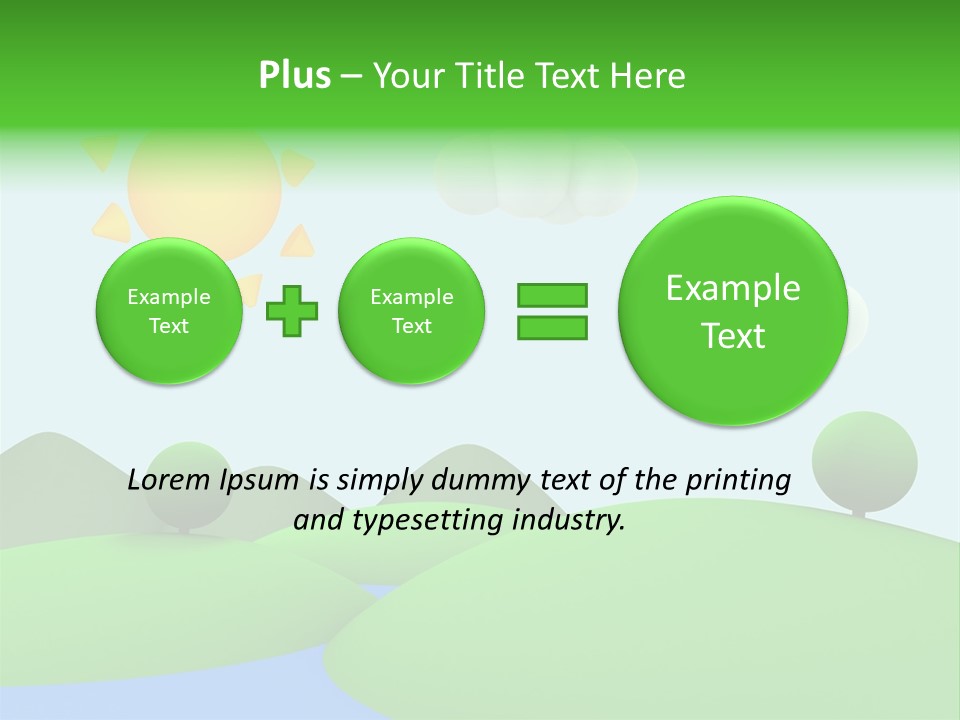 Season Field Sun PowerPoint Template