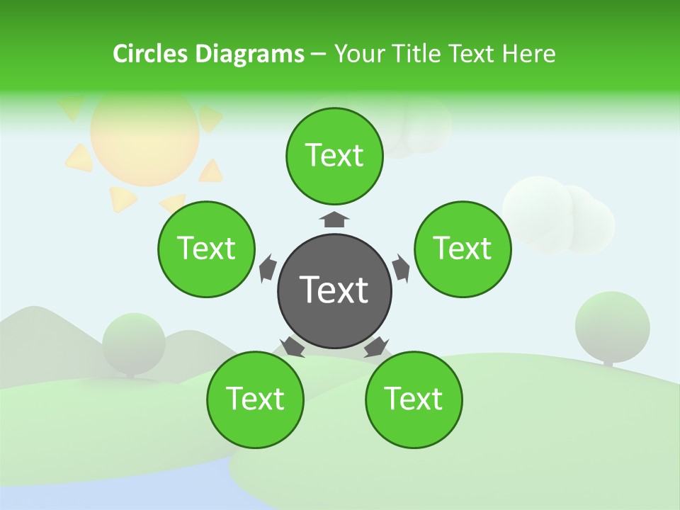 Season Field Sun PowerPoint Template