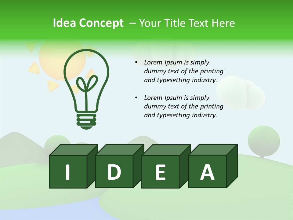 Season Field Sun PowerPoint Template