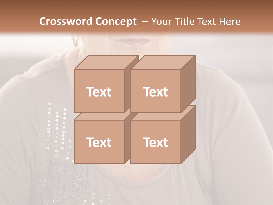 Sit Woman Aged PowerPoint Template