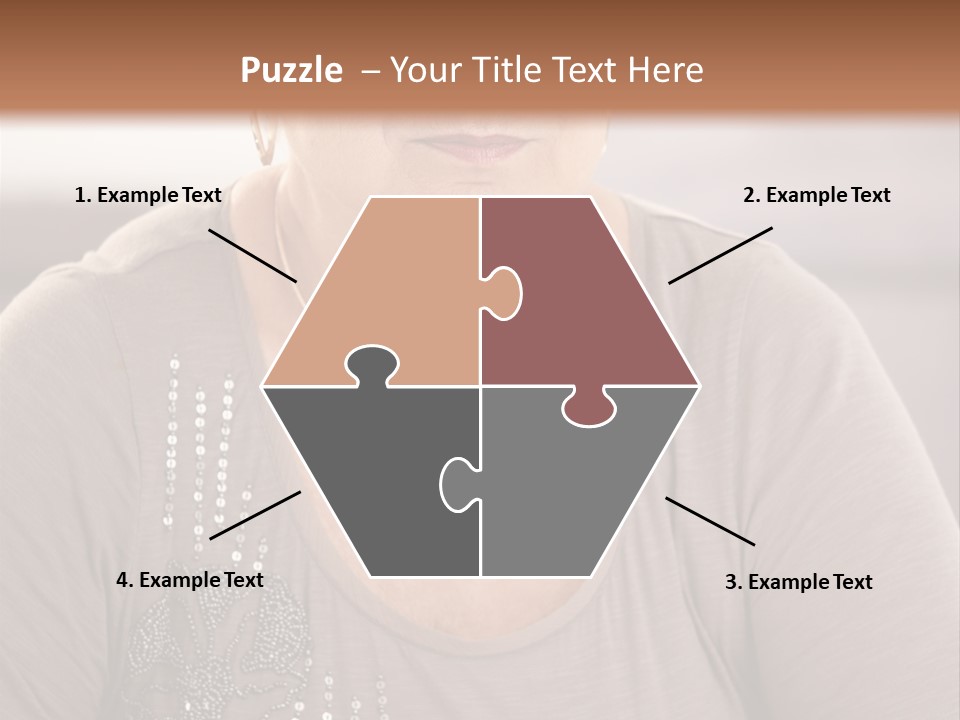 Sit Woman Aged PowerPoint Template