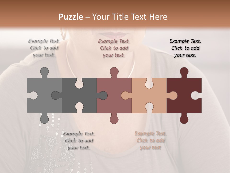 Sit Woman Aged PowerPoint Template