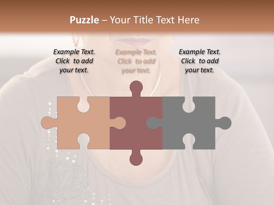 Sit Woman Aged PowerPoint Template