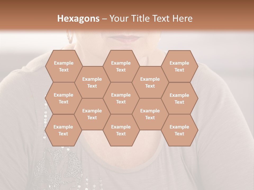 Sit Woman Aged PowerPoint Template